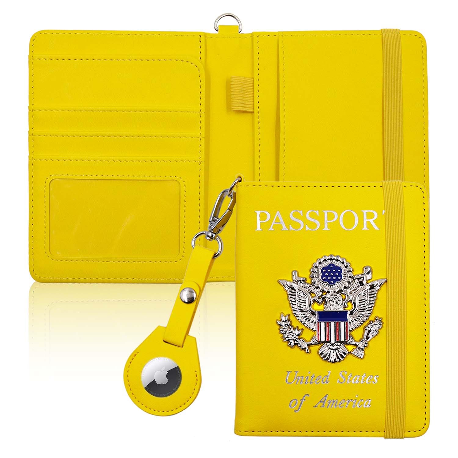 AirTag Passport Holder – RFID Blocking Travel Wallet for Women & Men - Abbycart