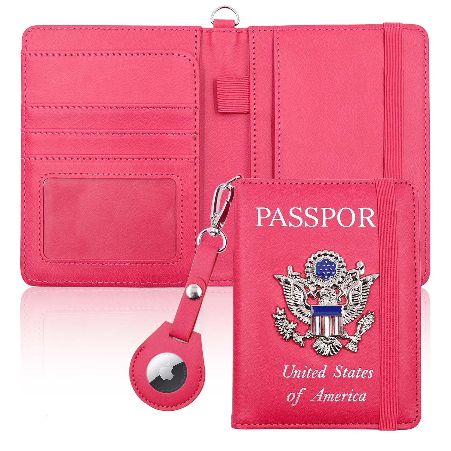 AirTag Passport Holder – RFID Blocking Travel Wallet for Women & Men - Abbycart