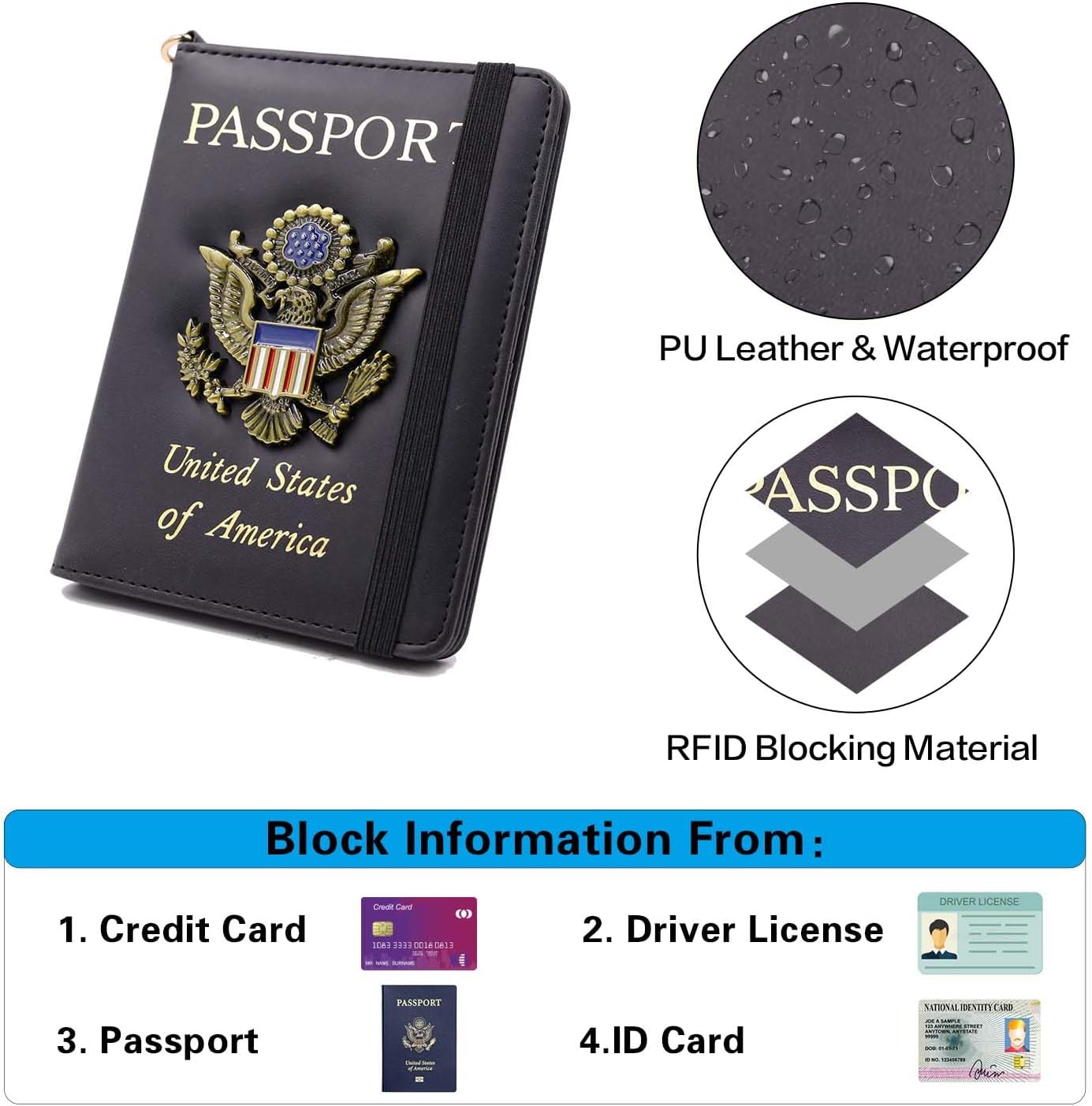 AirTag Passport Holder – RFID Blocking Travel Wallet for Women & Men - Abbycart