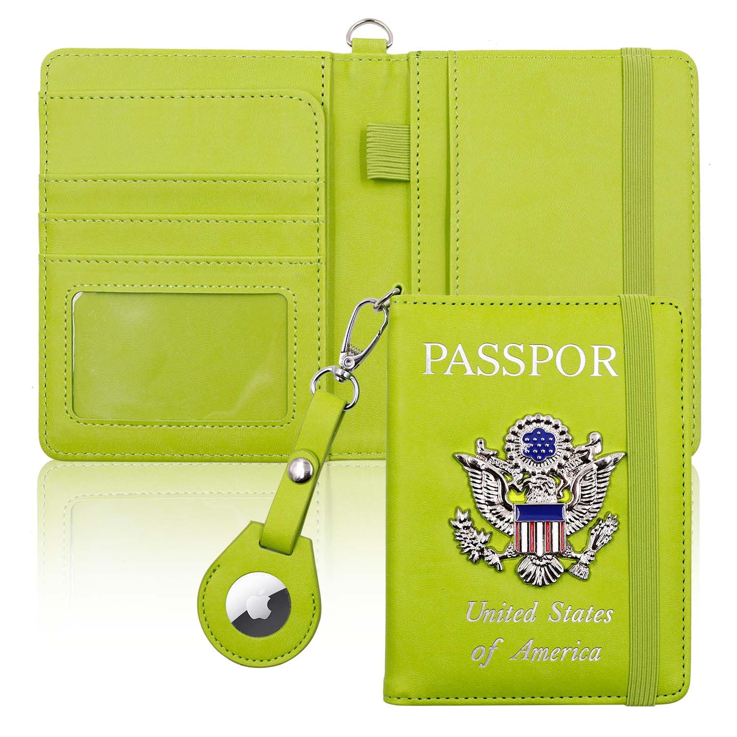 AirTag Passport Holder – RFID Blocking Travel Wallet for Women & Men - Abbycart