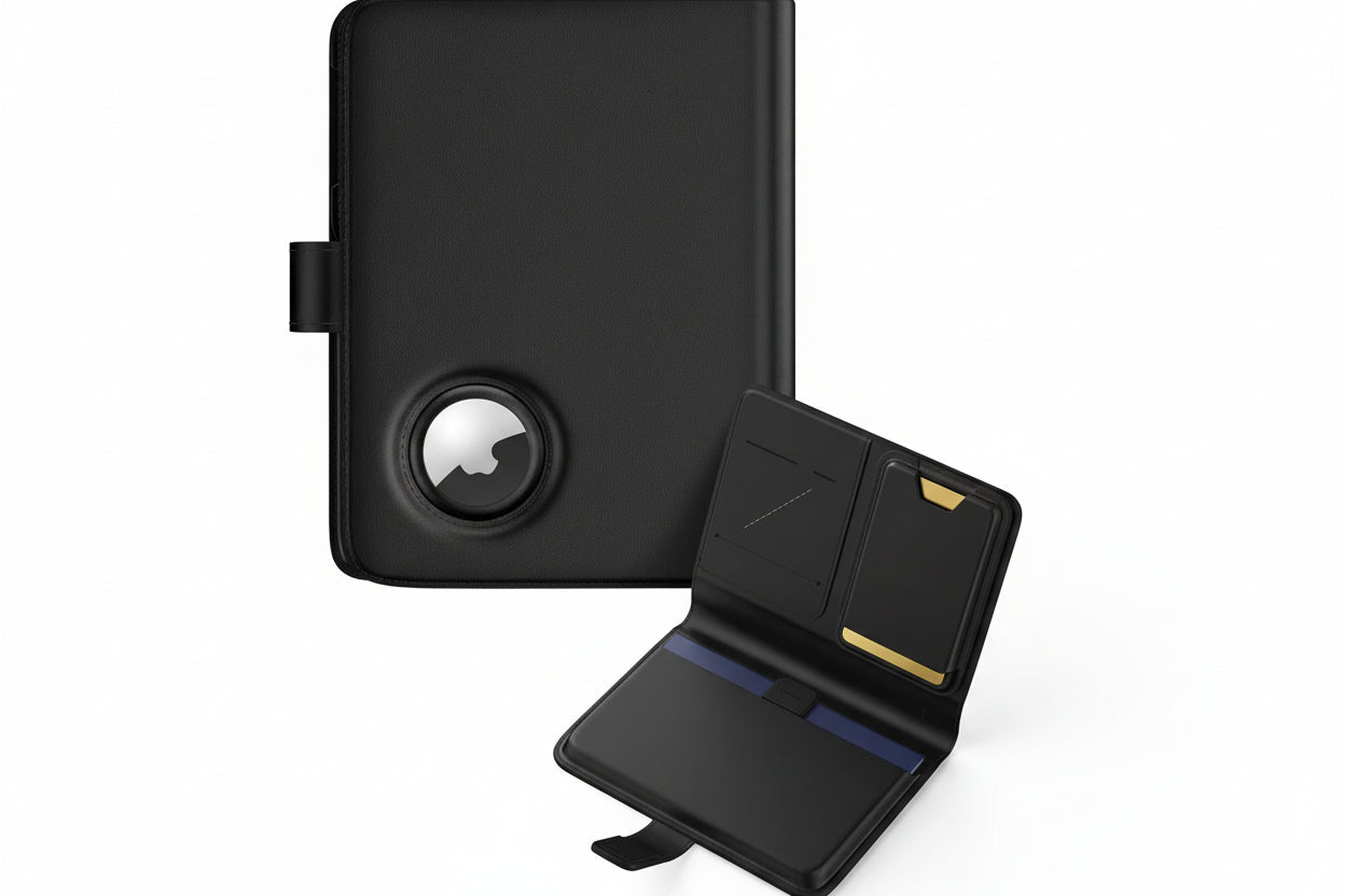 AirTag Passport Holder with RFID Blocking & Magnetic Card Case