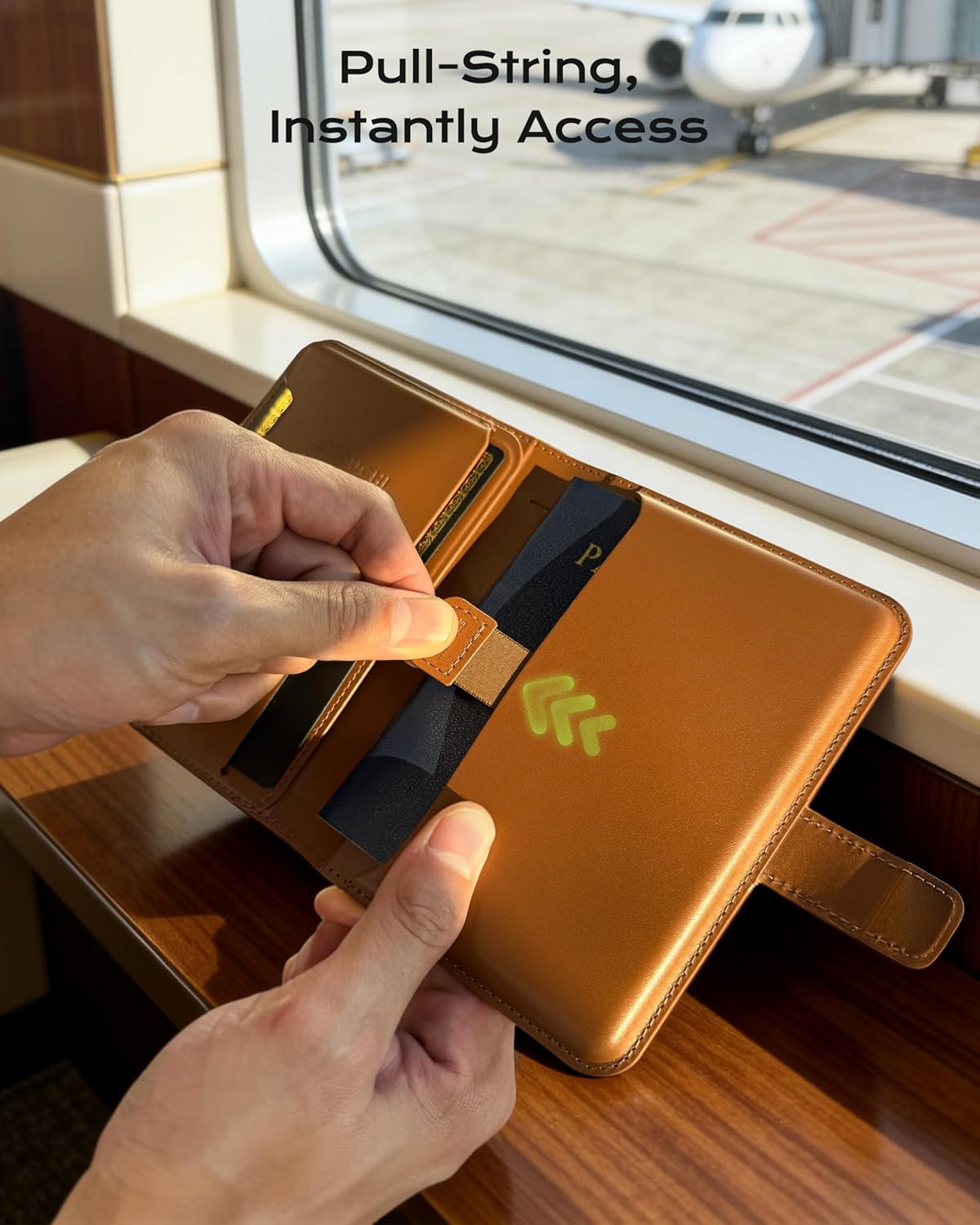 AirTag Passport Holder with RFID Blocking & Magnetic Card Case