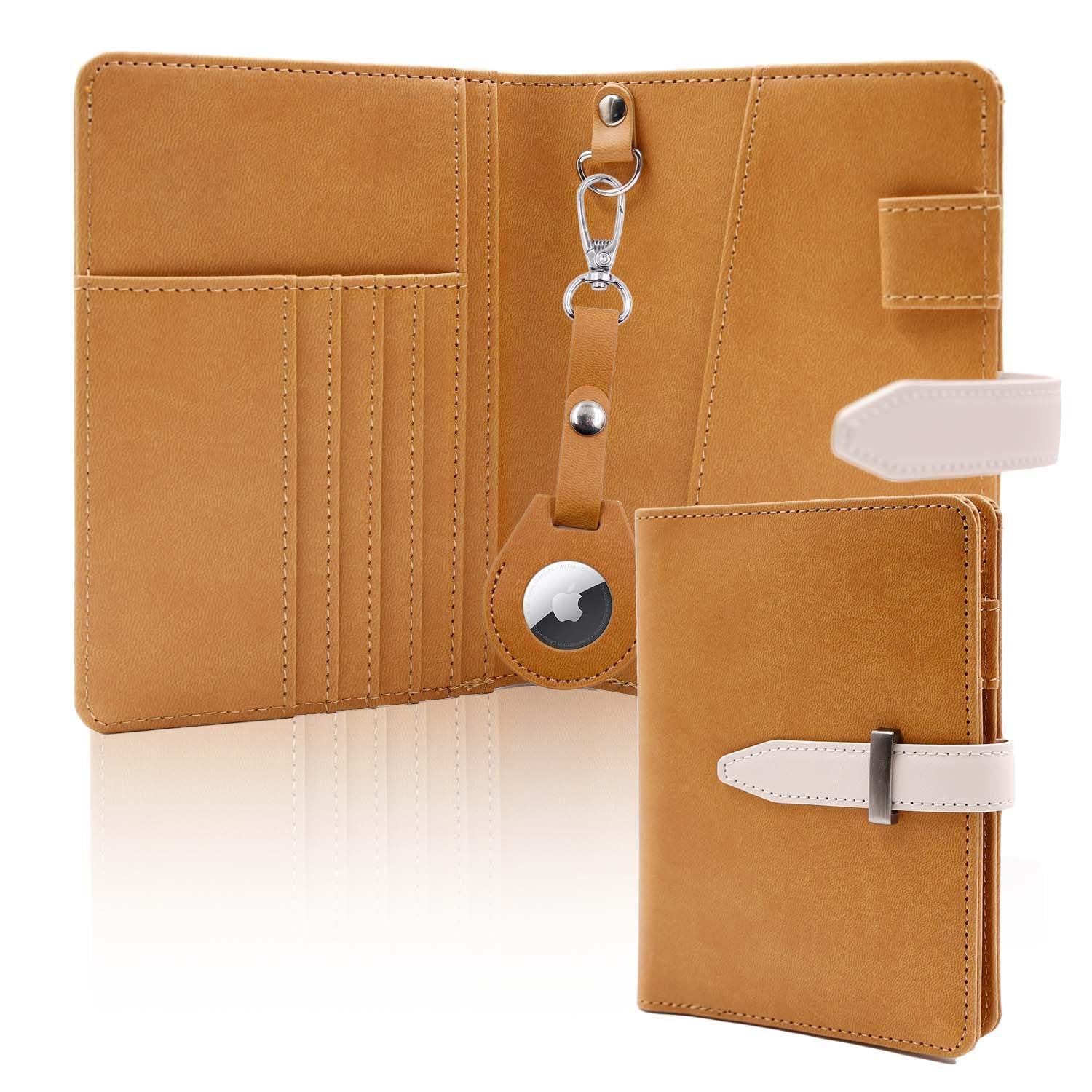 AirTag Passport Wallet – RFID Travel Organizer for Women & Men - Abbycart