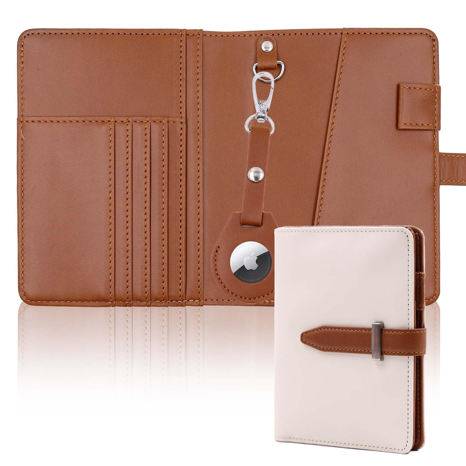 AirTag Passport Wallet – RFID Travel Organizer for Women & Men - Abbycart