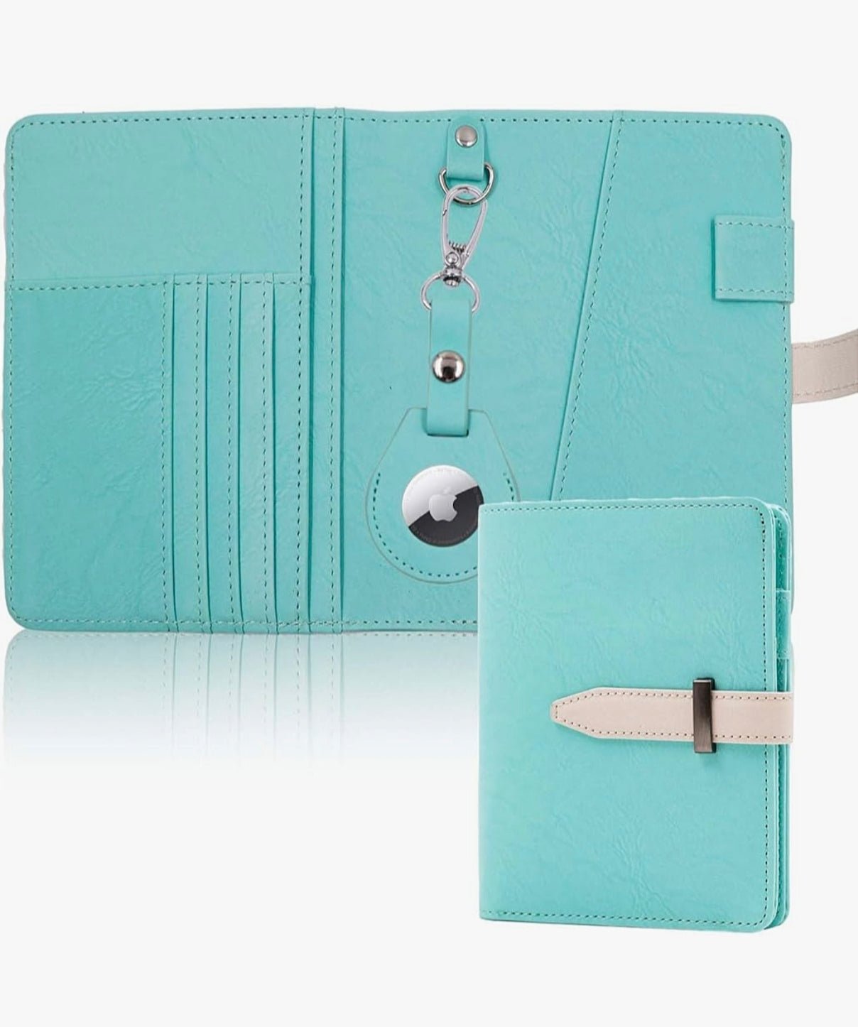 AirTag Passport Wallet – RFID Travel Organizer for Women & Men