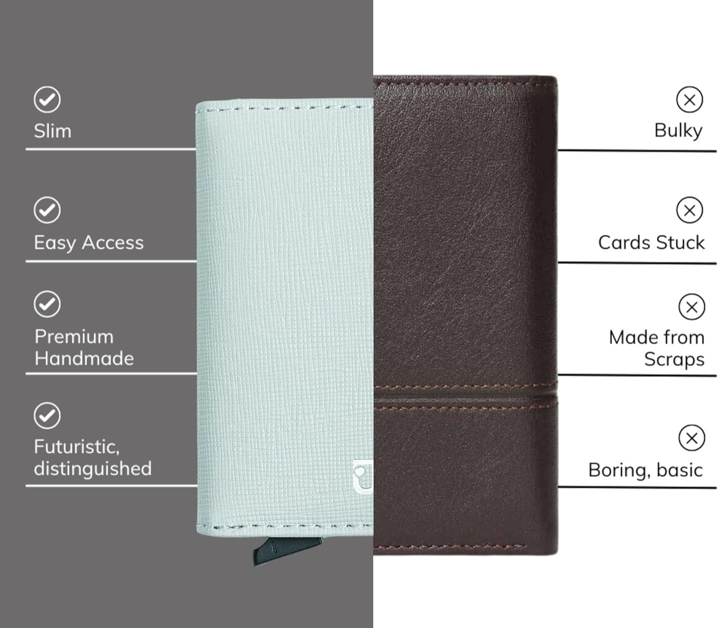 Airtag Wallet with Pop - Up Card Case | Genuine Leather RFID Slim Wallet - Abbycart