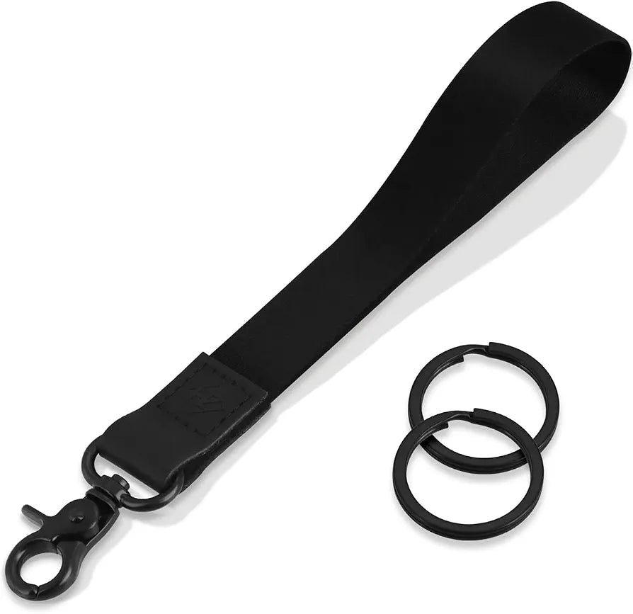 AirTag Wrist Strap Keychain Holder – Leather Tracker Case with Hand Strap for Keys, Phones, Wallets & More