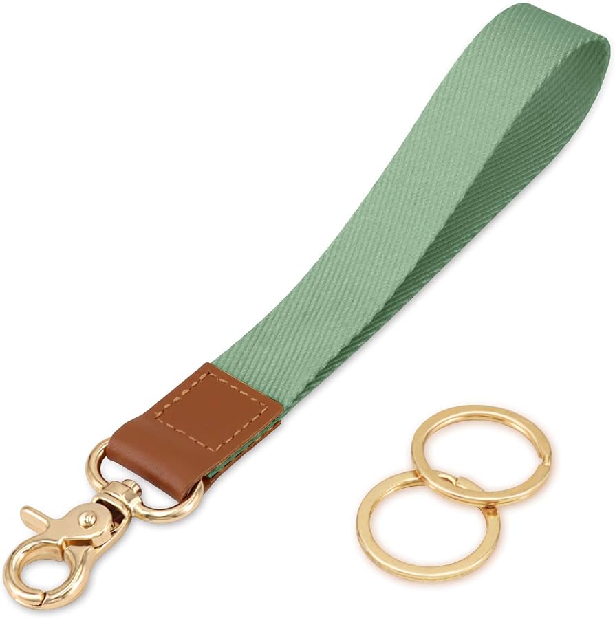 AirTag Wrist Strap Keychain Holder – Leather Tracker Case with Hand Strap for Keys, Phones, Wallets & More