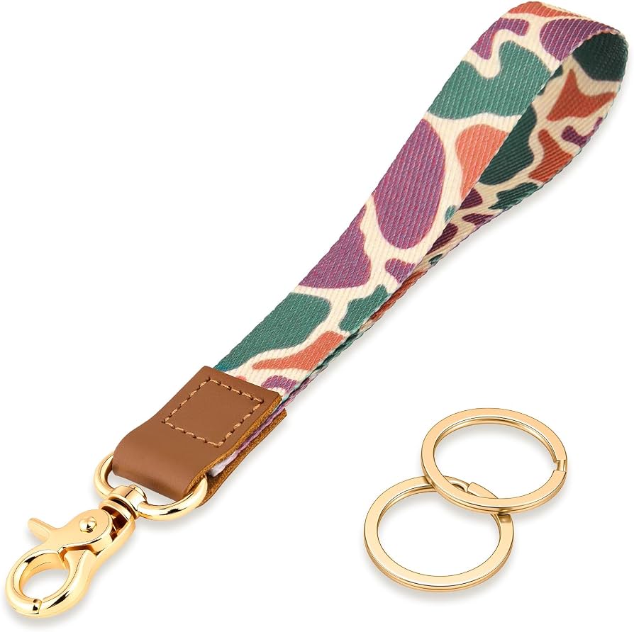 AirTag Wrist Strap Keychain Holder – Leather Tracker Case with Hand Strap for Keys, Phones, Wallets & More