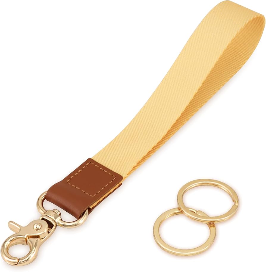 AirTag Wrist Strap Keychain Holder – Leather Tracker Case with Hand Strap for Keys, Phones, Wallets & More
