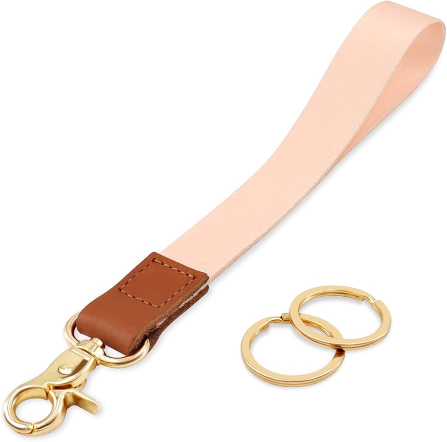 AirTag Wrist Strap Keychain Holder – Leather Tracker Case with Hand Strap for Keys, Phones, Wallets & More