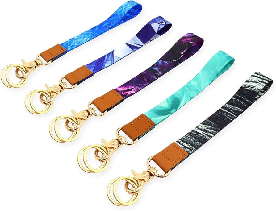 AirTag Wrist Strap Keychain Holder – Leather Tracker Case with Hand Strap for Keys, Phones, Wallets & More