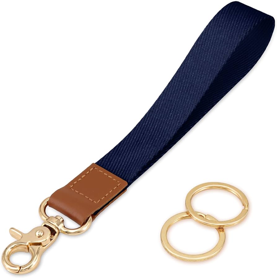 AirTag Wrist Strap Keychain Holder – Leather Tracker Case with Hand Strap for Keys, Phones, Wallets & More