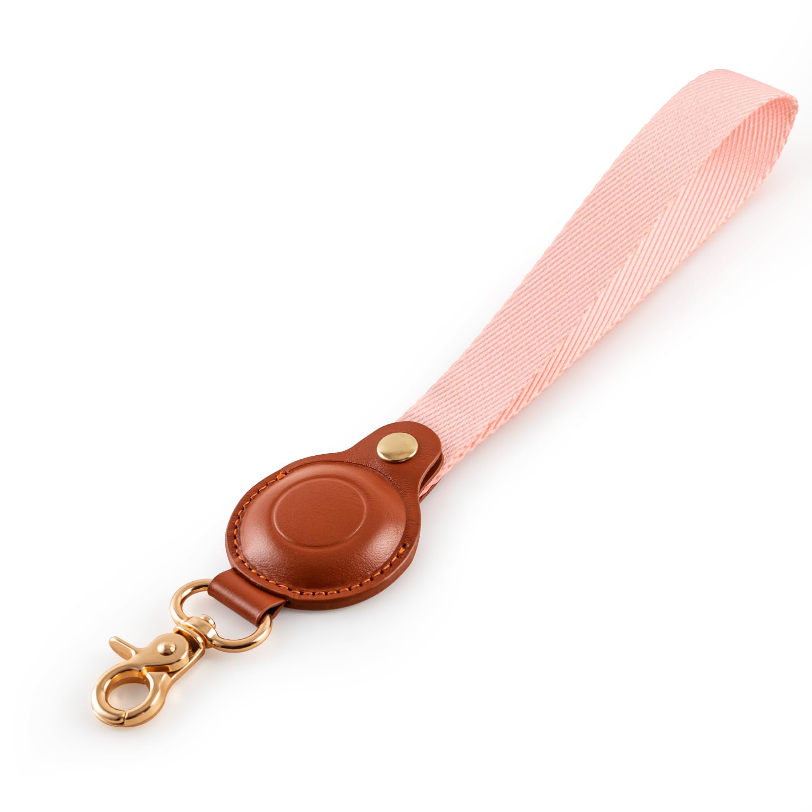 AirTag Wrist Strap Keychain Holder – Leather Tracker Case with Hand Strap for Keys, Phones, Wallets & More - Abbycart