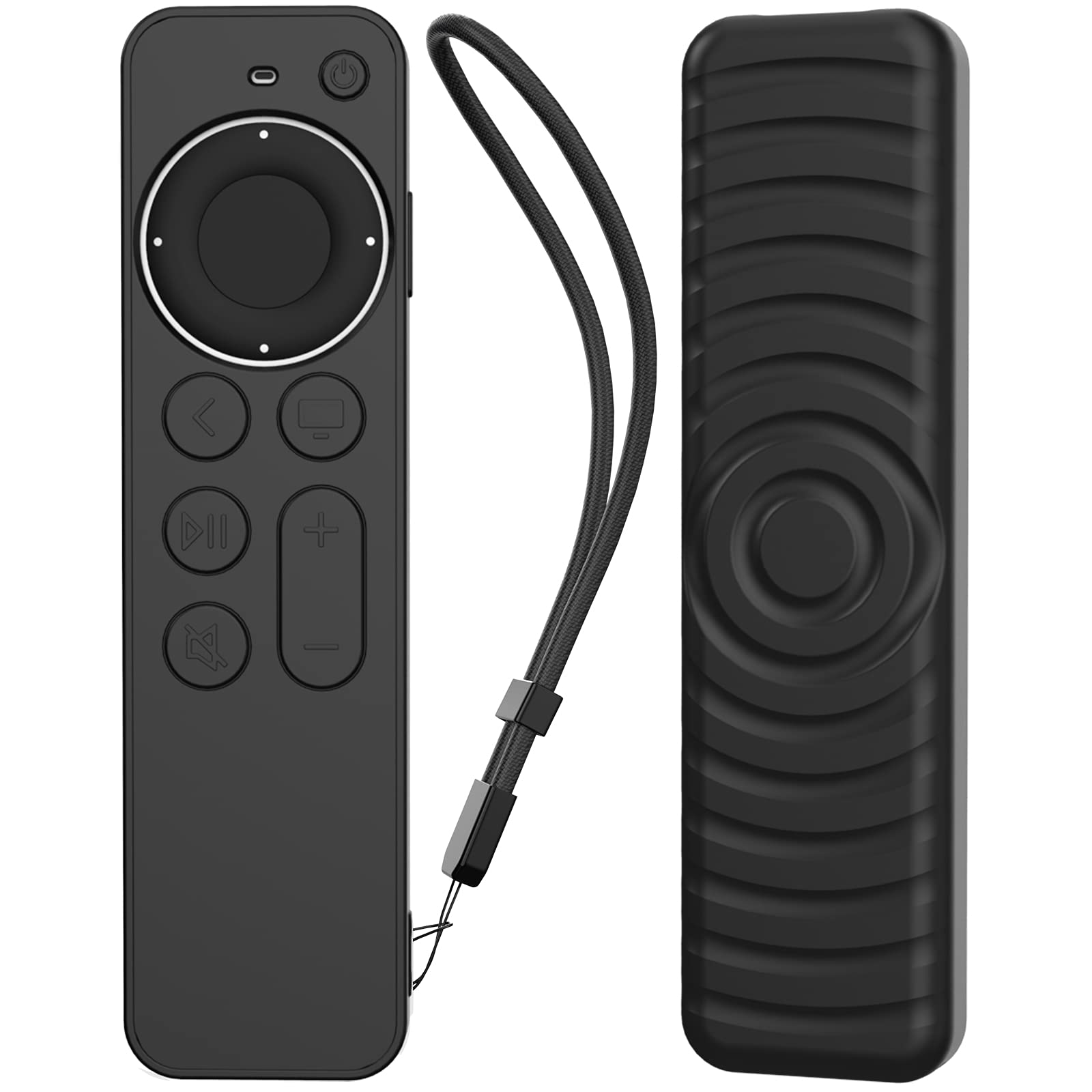 Apple TV 4K Siri Remote Silicone Case with AirTag Holder – Anti-Slip Shockproof Cover