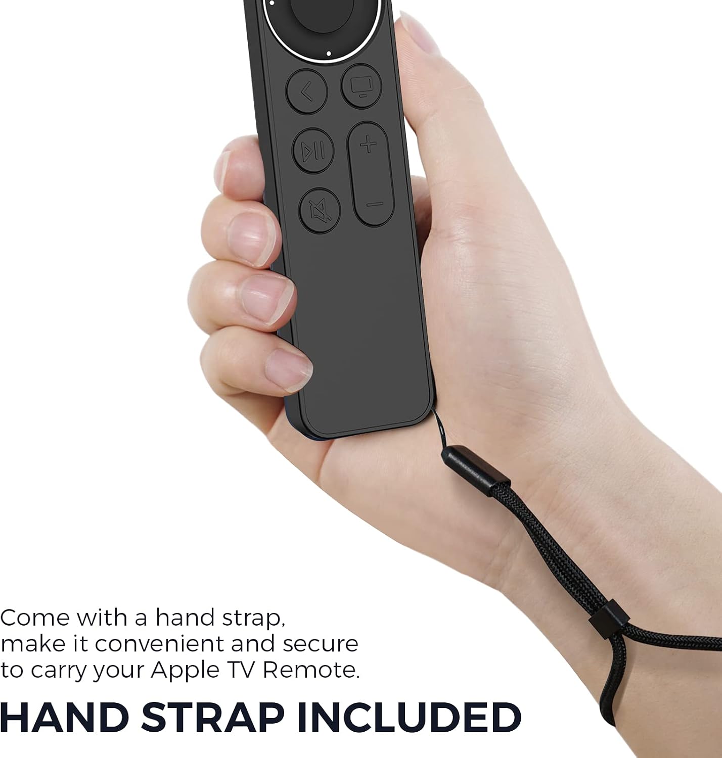 AhaStyle Case Compatible with 2022 Apple TV 4K HD Siri Remote 3rd Generation [AirTag Holder Built in] All Around Cover Apple TV Remote/Siri Remote (2nd) and AirTag (Black)