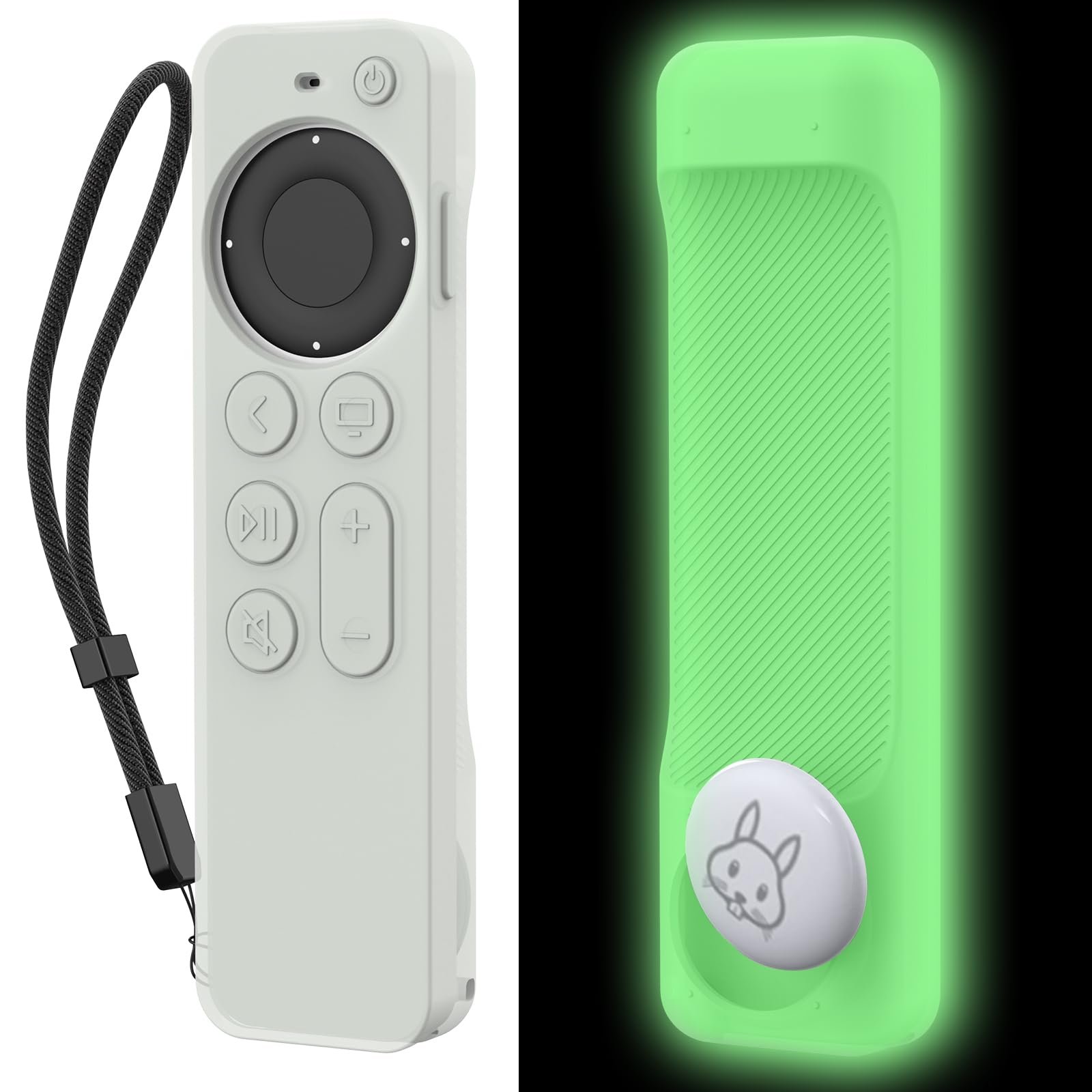 Apple TV 4K Siri Remote Silicone Case with AirTag Holder – Anti-Slip Shockproof Cover