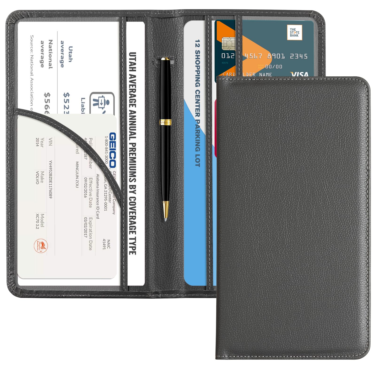 Car Registration Insurance Holder for Glove Box Organizer Case Vehicle
