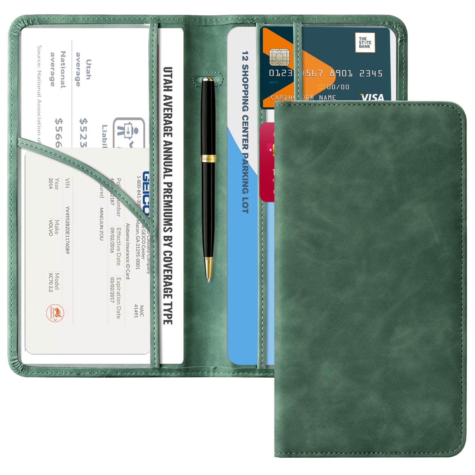 Car Registration Insurance Holder for Glove Box Organizer Case Vehicle
