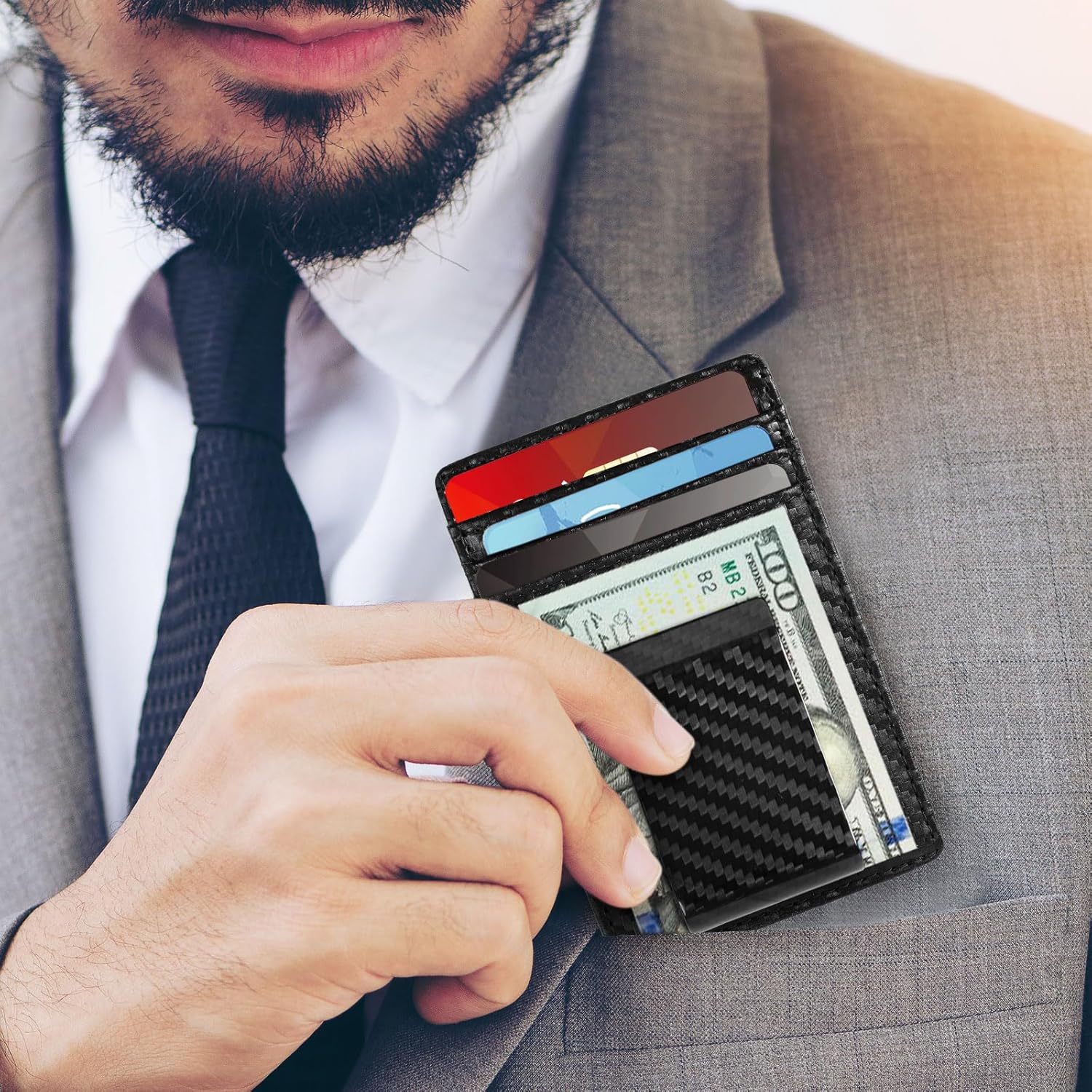 Carbon Fiber Money Clip Wallet - Abbycart