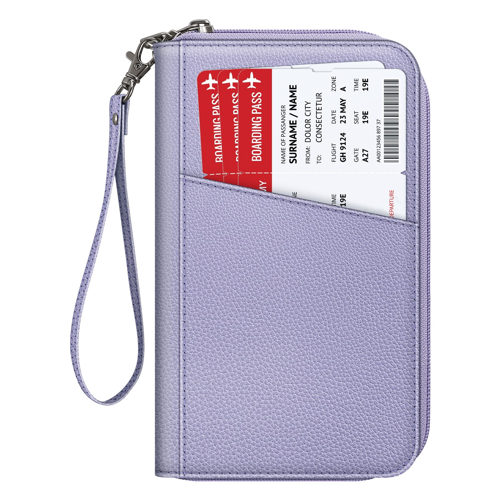 Family Passport Holder RFID Travel Wallet Organiser Clutch Bag