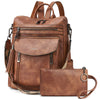 Fashion Leather Backpack Purse Women Travel Work Laptop Bag