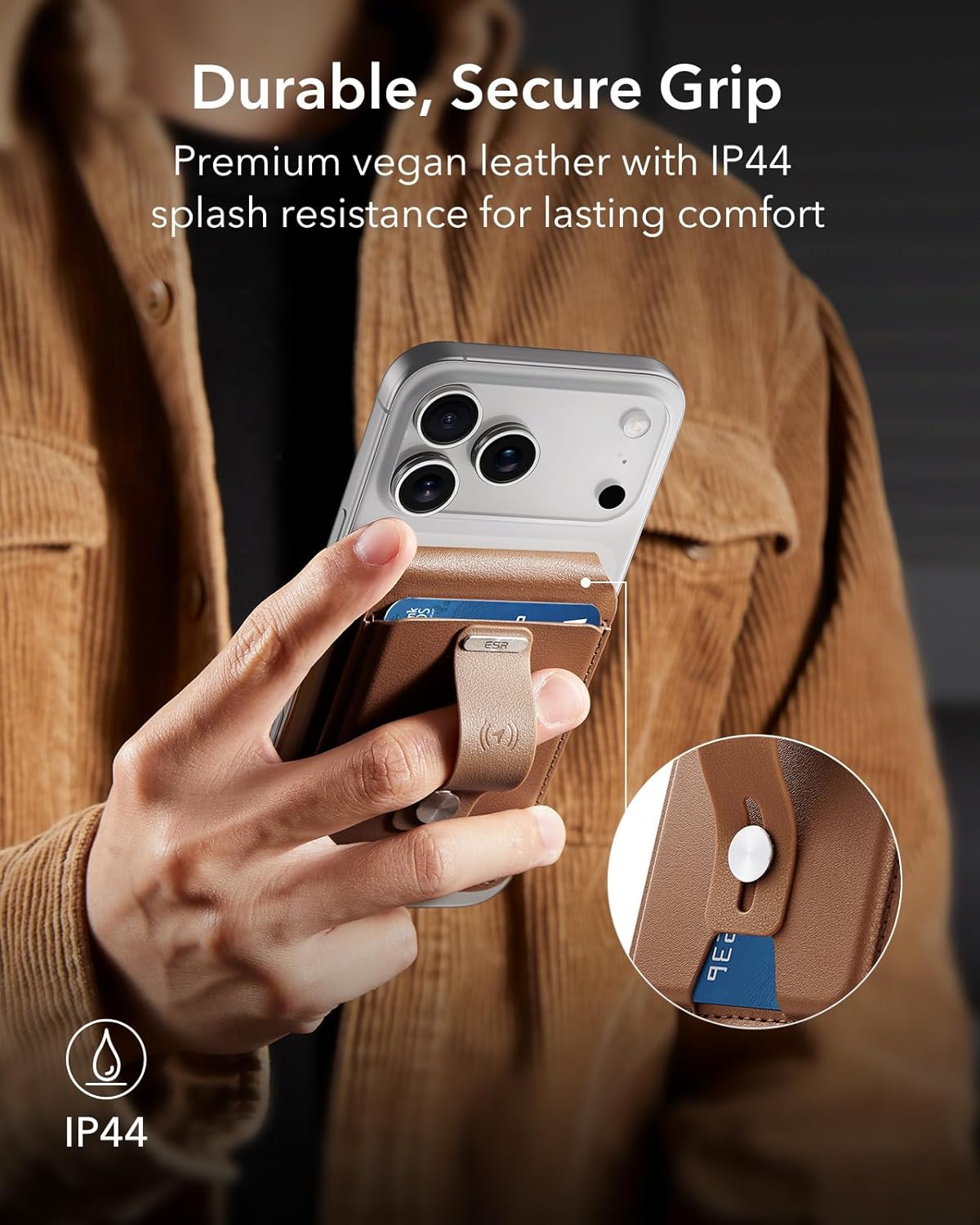 Find My MagSafe Wallet with Stand, RFID Blocking, 5-Card Leather