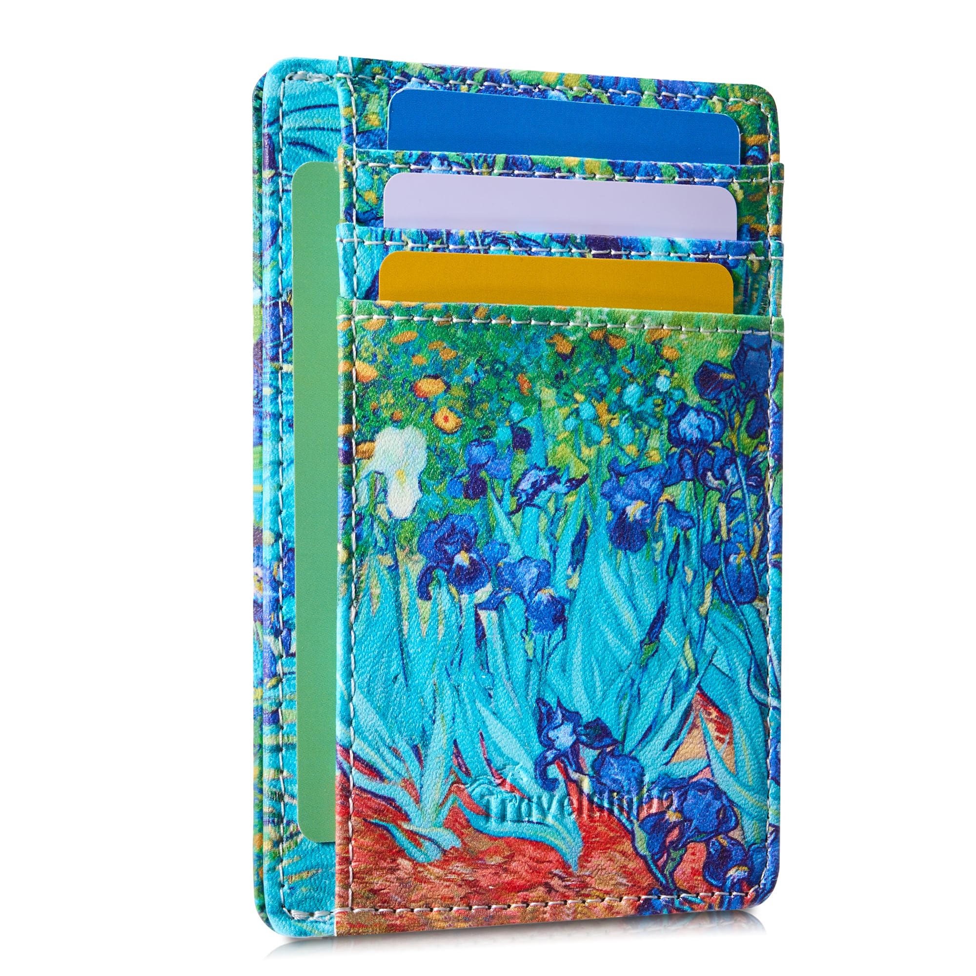 Front Pocket Minimalist Leather Slim Wallet RFID Blocking Medium Size