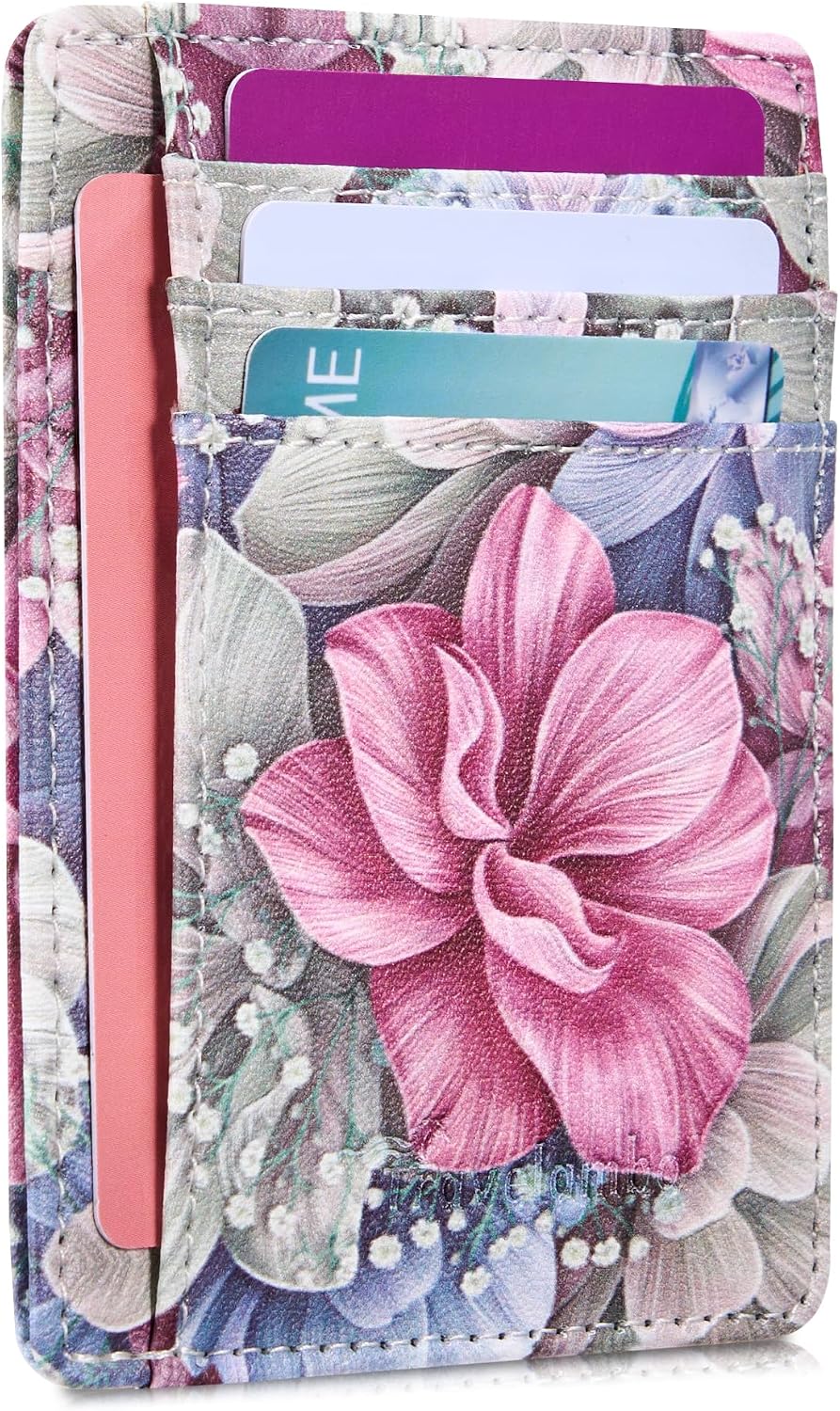 Front Pocket Minimalist Leather Slim Wallet RFID Blocking Medium Size