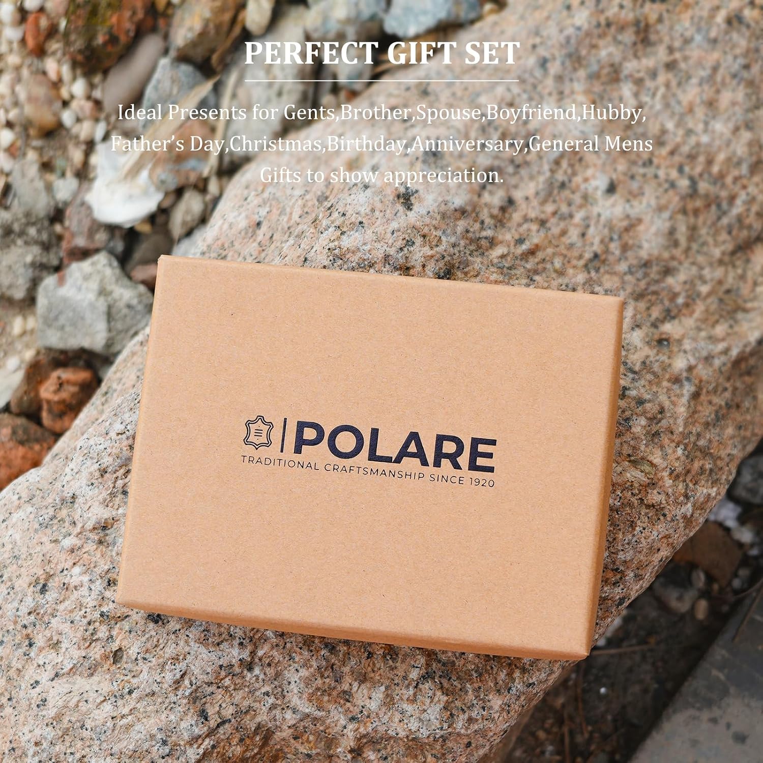 Polare Full Grain Leather Passport Holder RFID Blocking Travel Bifold Wallet Passport Holders 2 Passports (Dark Brown with AirTag Slot)