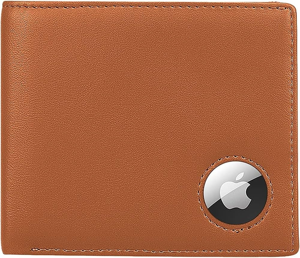 Genuine Leather AirTag Wallet – Slim, RFID Blocking, Durable Card Holder - Abbycart