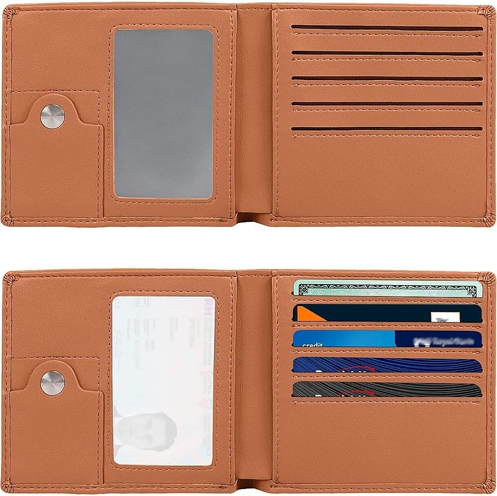 Genuine Leather AirTag Wallet – Slim, RFID Blocking, Durable Card Holder - Abbycart