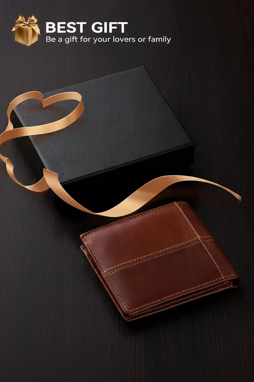 Swallowmall Mens Wallet Rfid Blocking Genuine Leather Bifold Wallets with 1 ID Window 15 Card Slots