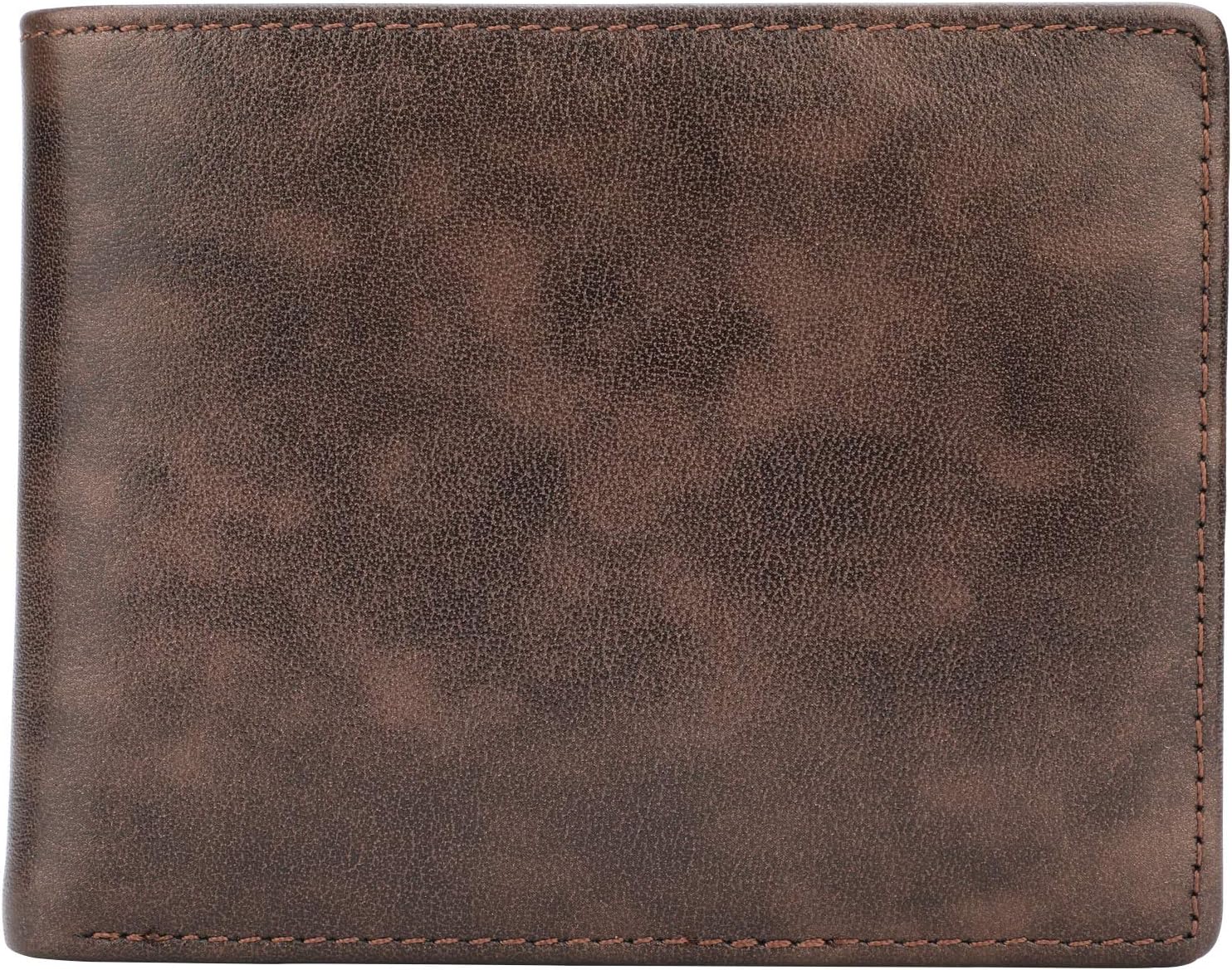 Wallet for Men-Genuine Leather RFID Blocking Bifold Stylish Wallet With 2 ID Window