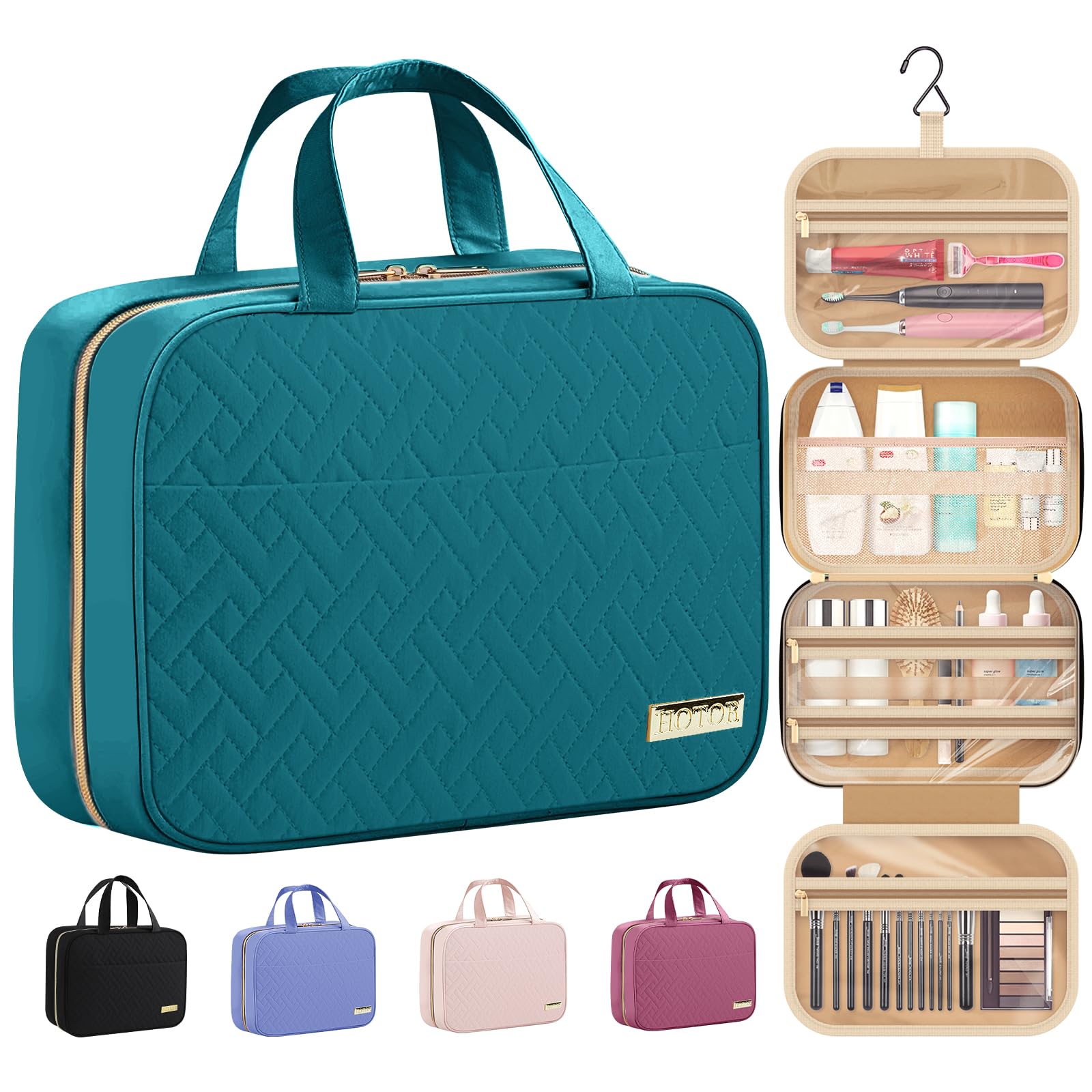 Hanging Toiletry Bag – Waterproof Travel Organizer with Large Capacity