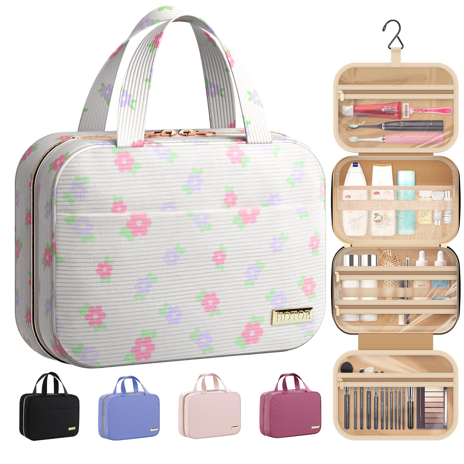 Hanging Toiletry Bag – Waterproof Travel Organizer with Large Capacity