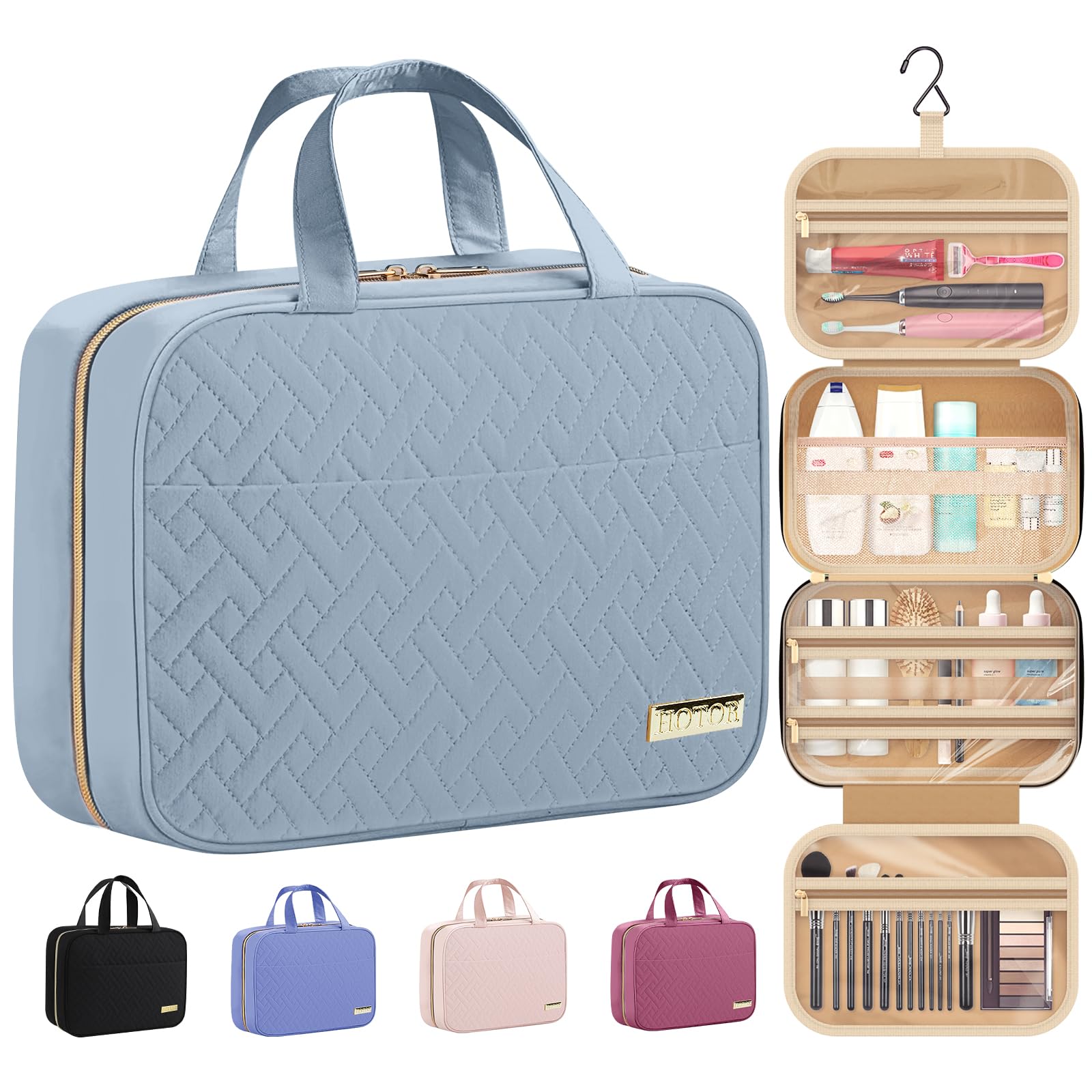 Hanging Toiletry Bag – Waterproof Travel Organizer with Large Capacity