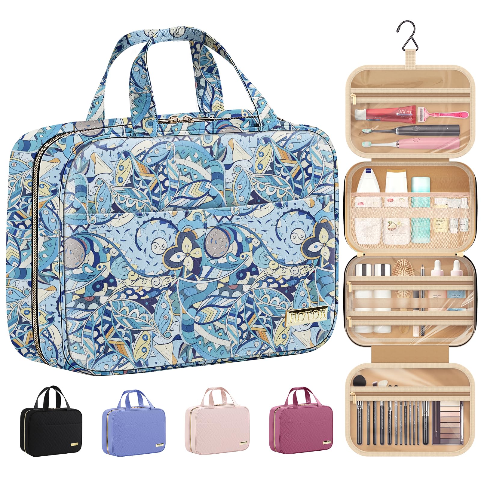 Hanging Toiletry Bag – Waterproof Travel Organizer with Large Capacity