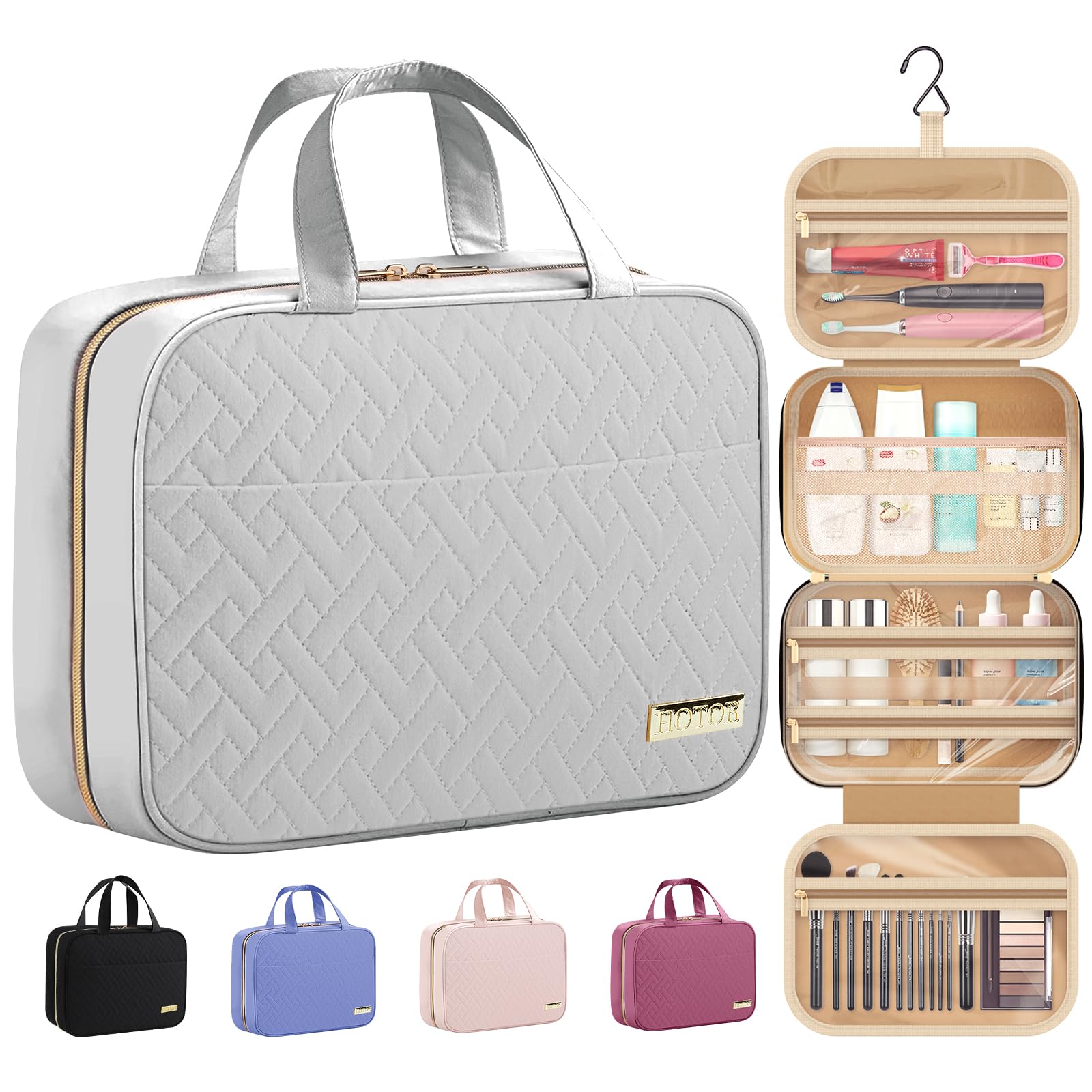 Hanging Toiletry Bag – Waterproof Travel Organizer with Large Capacity