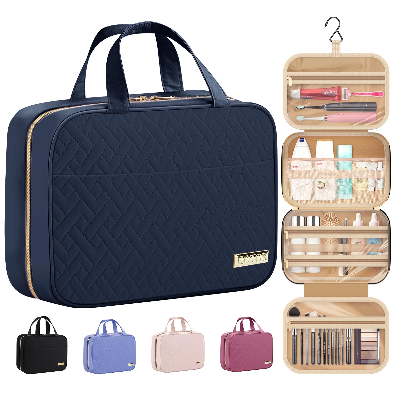 Hanging Toiletry Bag – Waterproof Travel Organizer with Large Capacity