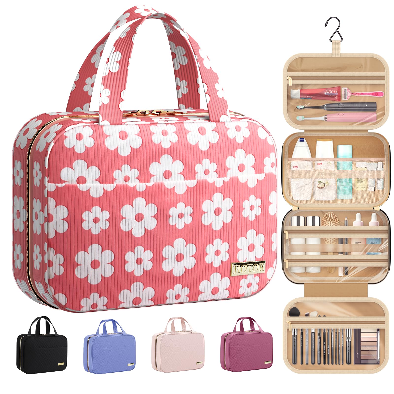 Hanging Toiletry Bag – Waterproof Travel Organizer with Large Capacity