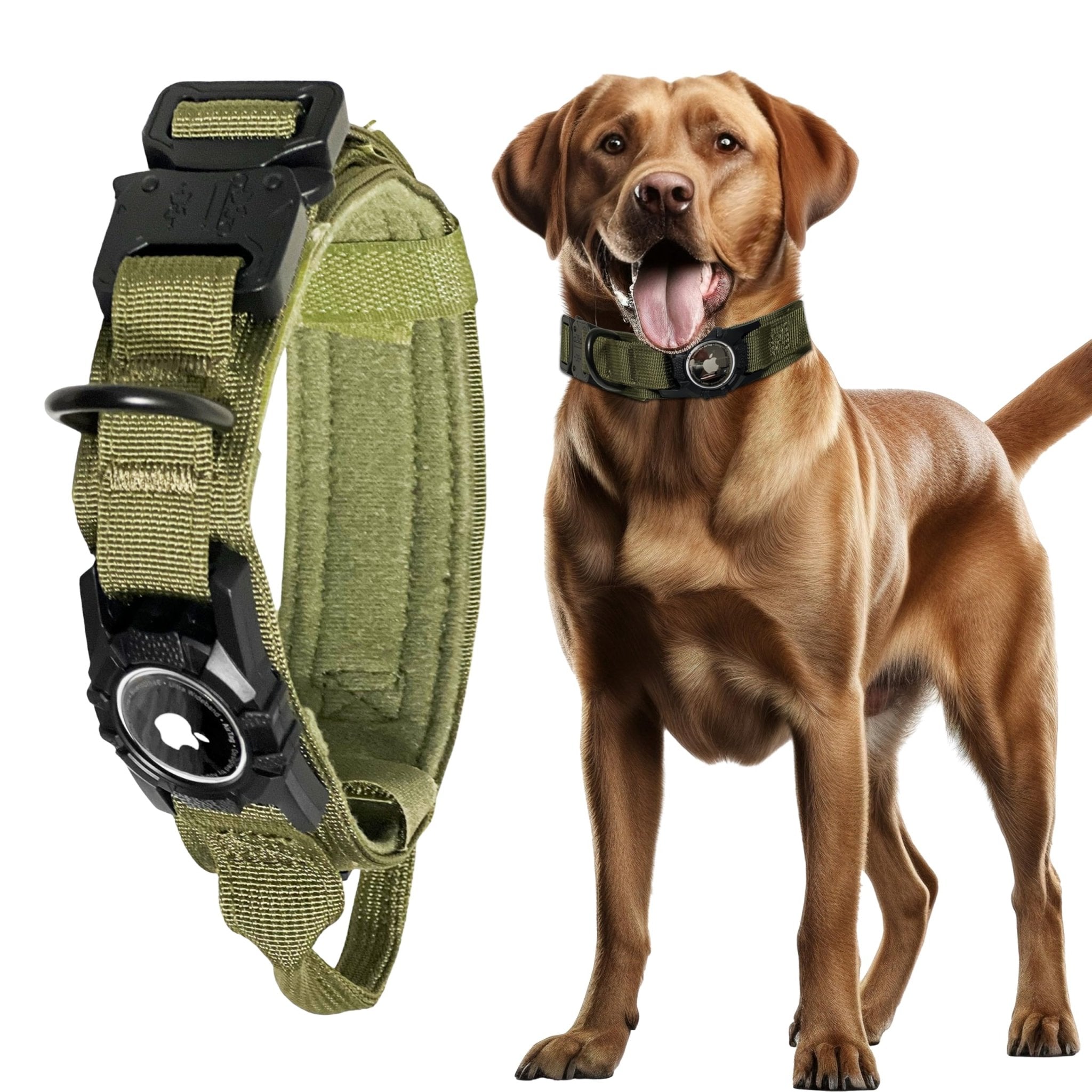 Heavy Duty AirTag Dog Collar – Tactical & Waterproof GPS Tracker - Abbycart