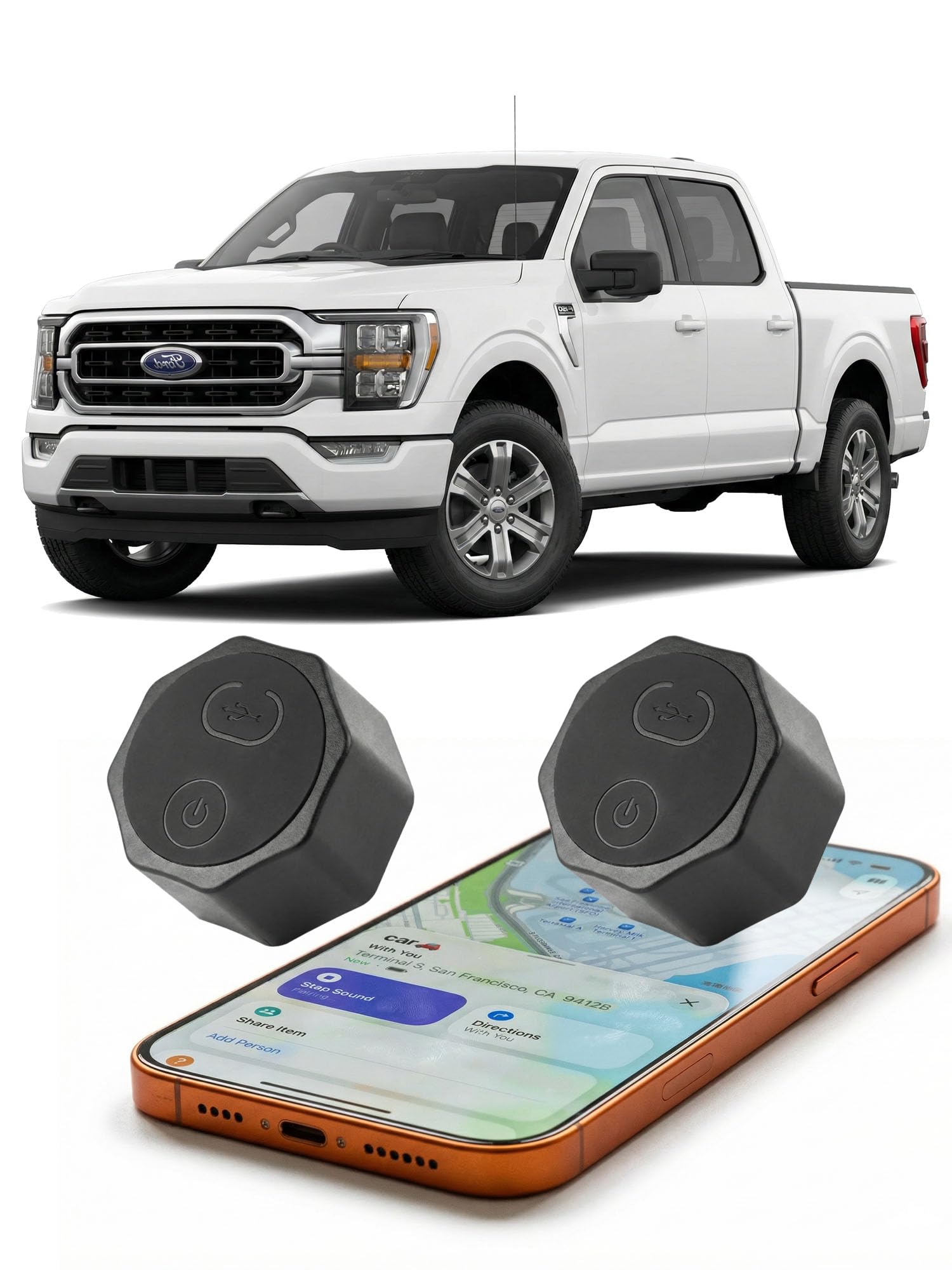 Hidden Magnetic Vehicle Tracker for Apple Find My No Monthly Fee