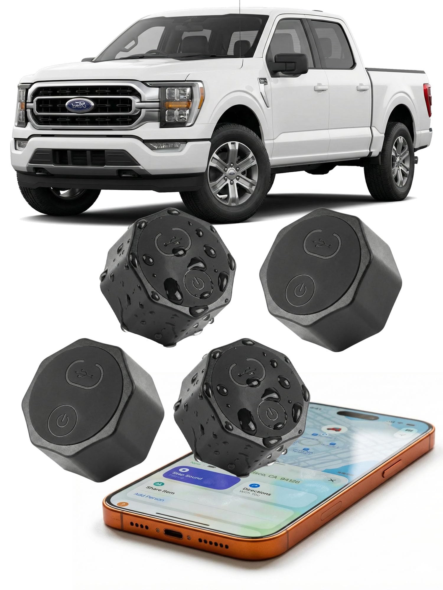 Hidden Magnetic Vehicle Tracker for Apple Find My No Monthly Fee