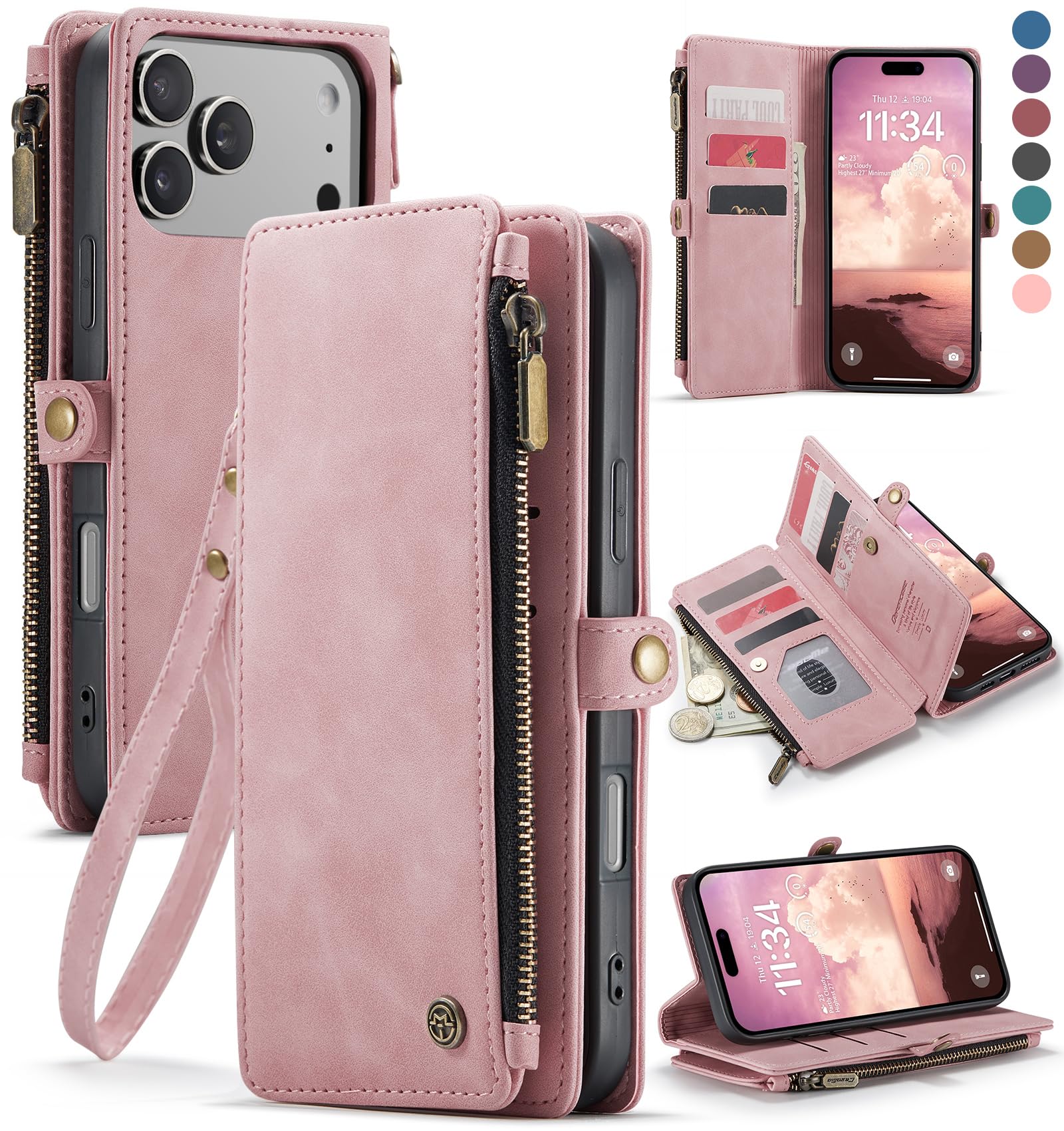 iPhone 17 Pro Max MagSafe Wallet Case RFID Card Holder