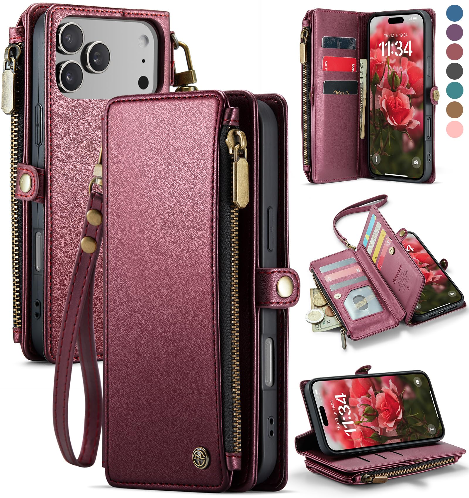 iPhone 17 Pro Max MagSafe Wallet Case RFID Card Holder