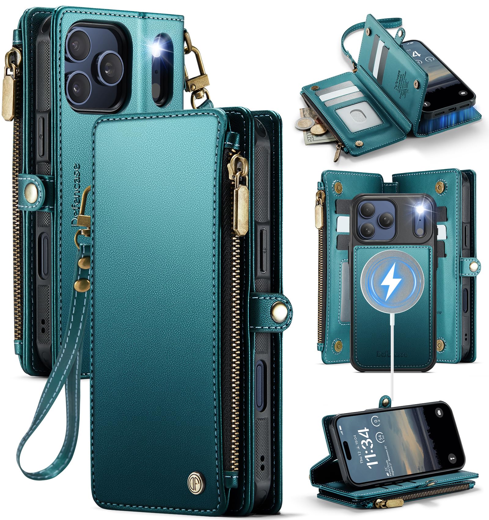 iPhone 17 Pro Max MagSafe Wallet Case RFID Card Holder