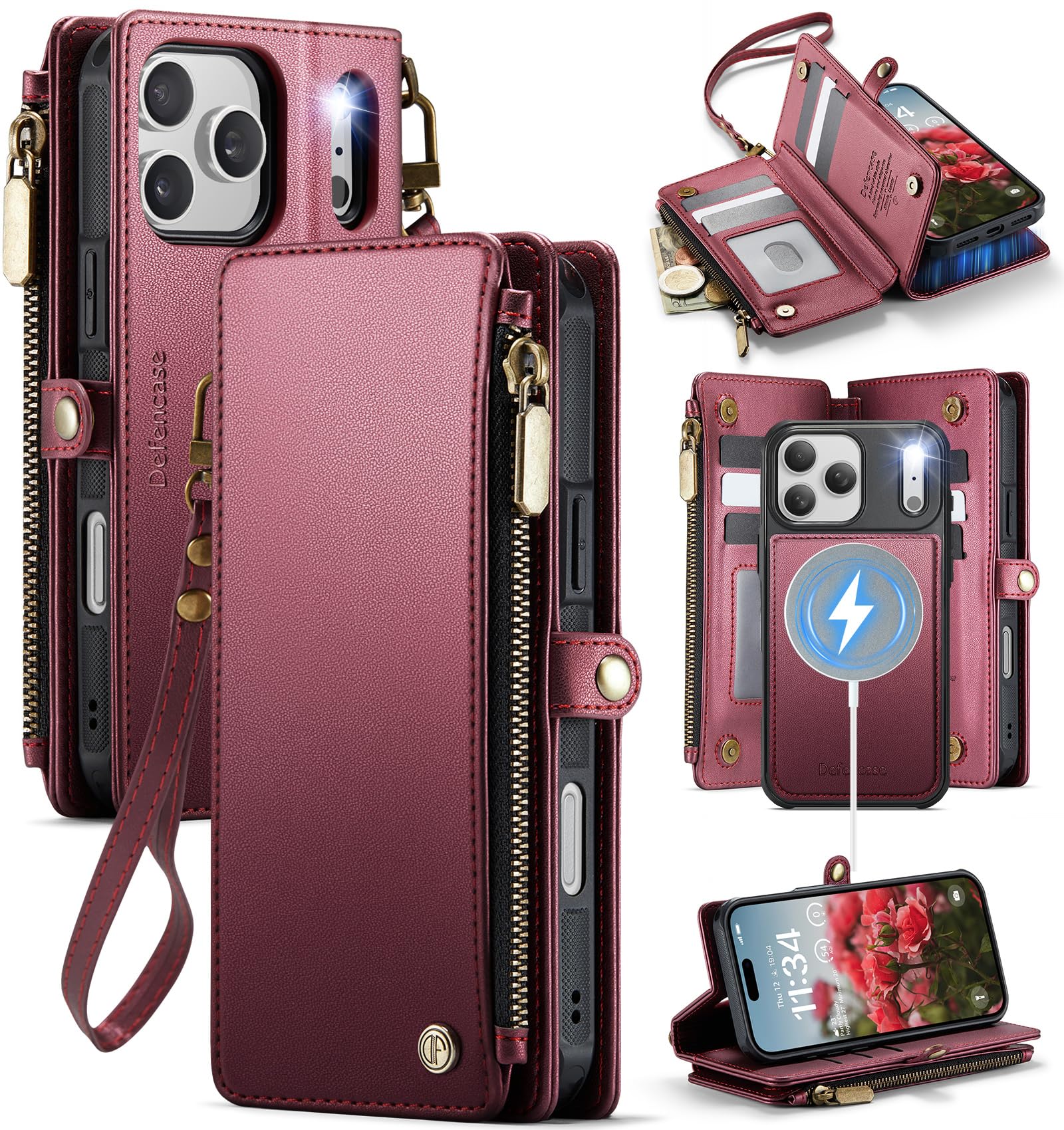 iPhone 17 Pro Max MagSafe Wallet Case RFID Card Holder