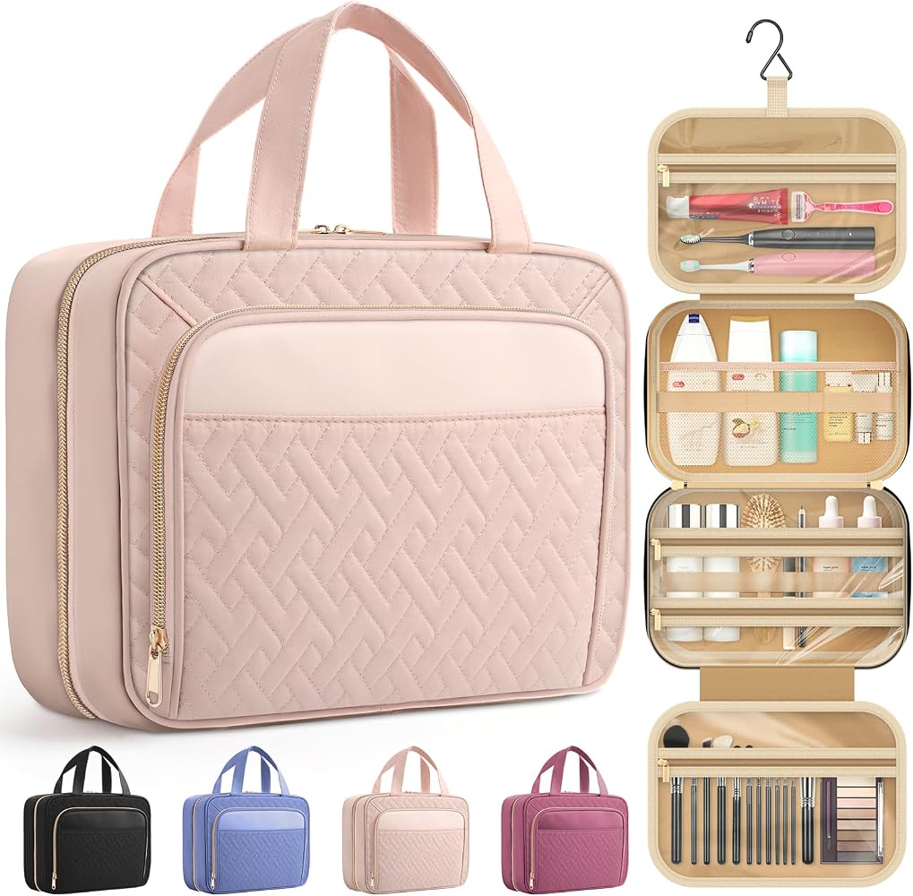 Large Hanging Toiletry Bag for Women & Men, Waterproof Travel Organizer