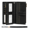 Large Leather Wallet for Women RFID Blocking Trifold Wristlet